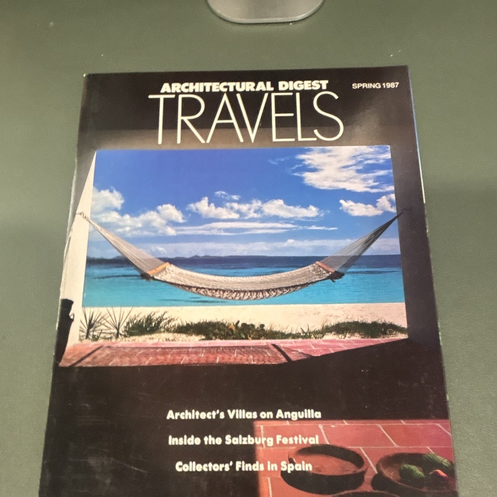 Architectural Digest Travels Magazine Spring 1987 Illustrated Travel Issue